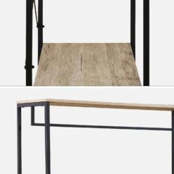 Meuble D'entrée Métal Et Décor Bois, 3 Niveaux, Barre De Penderie -ME Soldes ilfclrackbn 91a17c0fe2155b91c86f18e85e9d51a8