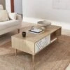 Table Basse Effet Bois Naturel Couleur : Blanc -ME Soldes imkcoftablewh fe94fa21c46f7789040b7b034124e359