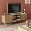 Meuble TV Effet Bois 2 Niveaux 3 étagères Et 2 Portes 160 Cm Couleur : Bois -ME Soldes imktvstandwd cf9b27c8baa71244ed1b5b8d73f994bc