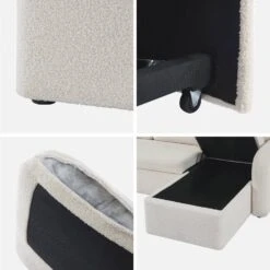 Canapé Convertible 3 Places Bouclettes Blanches, Lignes Arrondies 18 Canapé Convertible 3 Places Bouclettes Blanches, Lignes Arrondies -ME Soldes imlccsofaboucl e3ff0022b9306dda924275f23ca0e62f