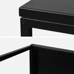 Table Basse Noir En Métal - Industrielle -ME Soldes indusqct80bk 2e5105808aad678cb28e6c46dbc56595