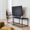 Meuble TV Industriel Métal Avec Barre De Renfort 140 Cm -ME Soldes indutv140bk d48c6b6c129cd9527d90d778c7448723