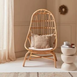 Fauteuil œuf En Rotin Avec Coussin -ME Soldes ipadcobchrnat be70f60fc0f793b18be3ed835d65f1f1