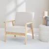 Fauteuil Scandinave Bois Et Tissu Couleur : Crème -ME Soldes iskacls1bg 9851cd26c0b28c235792a46e7908a036