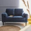 Canapé 2 Places Vintage Velours Pieds Bois D'hévéa Couleur : Bleu -ME Soldes isof2vvbd ecd8a0cc5dd8993b44bf67d1d49c55e4