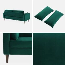Canapé 3 Places Velours, Pieds Bois D'hévéa Couleur : Vert Anglais 13 Canapé 3 Places Velours, Pieds Bois D'hévéa Couleur : Vert Anglais -ME Soldes isof3vvdg 5970b57cae5f403f8da0bc0ad2ee23ec
