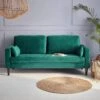 Canapé 3 Places Velours, Pieds Bois D'hévéa Couleur : Vert Anglais -ME Soldes isof3vvdg f2d576623513d82727617424367b8b76