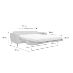 Canapé Lit Convertible 3 Places Avec Matelas 12cm - Fabriqué En France Couleur : Anthracite -ME Soldes itlsbedsofaat 6f8ab69bacf40db61a46da888155bc6c