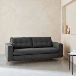 Canapé Lit Convertible 3 Places Avec Matelas 12cm - Fabriqué En France Couleur : Anthracite -ME Soldes itlsbedsofaat 88b9a5ed93d7c81452be74fdadc32e97