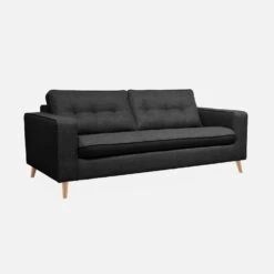 Canapé Lit Convertible 3 Places Avec Matelas 12cm - Fabriqué En France Couleur : Anthracite -ME Soldes itlsbedsofaat de71623d1b36014333a7363886da07d9