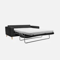 Canapé Lit Convertible 3 Places Avec Matelas 12cm - Fabriqué En France Couleur : Anthracite -ME Soldes itlsbedsofaat e4f20113672a0c4c16ffc6a1c2e065d2
