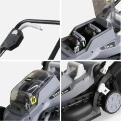 Tondeuse à Gazon à Batterie 2x20V 33cm -ME Soldes lm33bat20v2x2 6757be156a64cf211463af96773f1f05