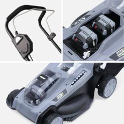 Tondeuse à Gazon à Batterie 2x18V -ME Soldes lm43bat20v4x2 79aee9e3937fa6f6e9c00f63065ea150