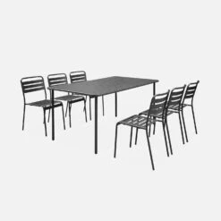 Table De Jardin Métal 6-8 Places Couleur : Anthracite -ME Soldes mt160x90at 716ca08452ee1c85bc6bc0886d84315c