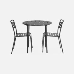 Table De Jardin Métal 2 Chaises Couleur : Anthracite -ME Soldes mt75c2at 731d5177ecda2704669373f92afe80ae