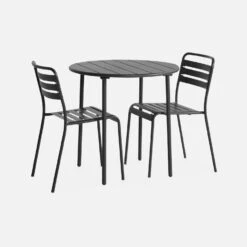 Table De Jardin Métal 2 Chaises Couleur : Anthracite -ME Soldes mt75c2at ebcc6ecf45bd12f2748c66f6d5d4e9fb