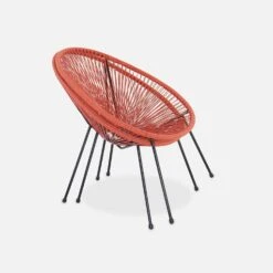 Fauteuil Oeuf En Corde (lot De 2) Couleur : Terracotta -ME Soldes pex2ter 380ae4be036cd23b9ee6bb068a23437a
