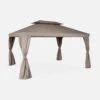 Pergola Aluminium 3x4 M Avec Rideaux Couleur : Taupe -ME Soldes pga3x4swbn 13d5f57e72e67ce78715951e8776981e