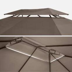 Pergola Aluminium 3x4 M Avec Rideaux Couleur : Taupe 8 Pergola Aluminium 3x4 M Avec Rideaux Couleur : Taupe -ME Soldes pga3x4swbn 95d53af9b8d08f3ed69cea81c413c61f