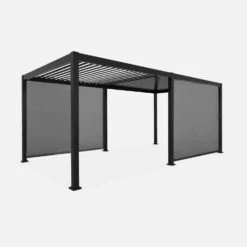 Pergola Bioclimatique Triomphe 3x6m V1 + 2 Stores 3m -ME Soldes pgbc3x6r3n3at 7b601a42d3413c1b4fcea941450ab52d