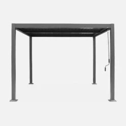 Pergola Bioclimatique, Aluminium Et Acier, 3x3 M, Lames Orientables -ME Soldes pgbcslc3x3at 4c6c83132c6aca5334531381fa0bc738