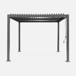 Pergola Bioclimatique, Aluminium Et Acier, 3x3 M, Lames Orientables -ME Soldes pgbcslc3x3at caf398f090af62891ea429eb17fbb4c9