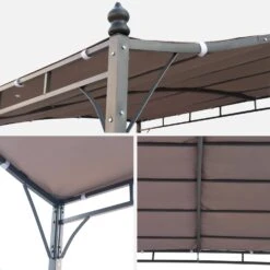 Pergola Acier 3x2,5 M Couleur : Taupe 8 Pergola Acier 3x2,5 M Couleur : Taupe -ME Soldes pgskdwallbn 72a2e91228110d7b2da616e2bb629b1d