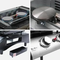 Plancha Gaz 2 Brûleurs Inox 5kW 9 Plancha Gaz 2 Brûleurs Inox 5kW -ME Soldes ph1002sb 5e4dd81371a6a7a3362f640fe20d90b1