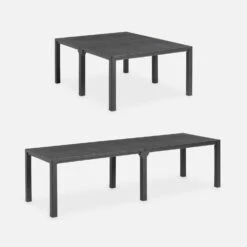 Table De Jardin Modulable Résine + 8 Chaises Empilables -ME Soldes plk150x2tr8bk 001255499d73a80bf0e264fc82456e93