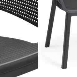 Table De Jardin Résine + 8 Chaises Empilables Couleur : Graphite -ME Soldes plk240er8bk dca5127bb65b4af96ba6a43b7c3d4991