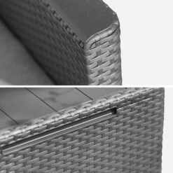 Salon De Jardin Imitation Rotin 4 Places -ME Soldes plk2518bkgy d33ffbcc830bb030de4839014ce229ed