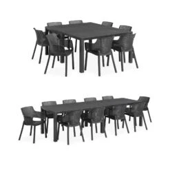 Table De Jardin Modulable Résine De Synthèse 4 à 10 Places -ME Soldes plktbl150bkx2 903c0210cc1226aa0f20d58626fc7bed