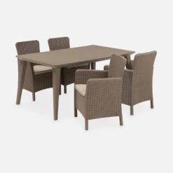 Table De Jardin Résine De Synthèse 4 à 6 Places Couleur : Cappuccino -ME Soldes plktbl160cp 68848827cf254e7adcf3f90574149aa7