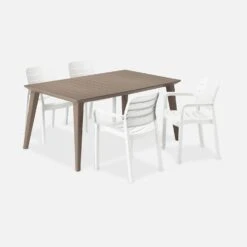 Table De Jardin Résine De Synthèse 4 à 6 Places Couleur : Cappuccino -ME Soldes plktbl160cp b14dd9e0628444c84cfc38ddab48bbac