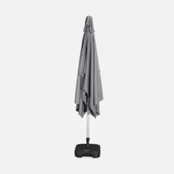 Parasol Rectangulaire 2x3m, Aluminium Anodisé Couleur : Gris -ME Soldes puano2x3gy 04920a7370b8d427d2d7a16cafa5a893