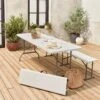 Table + Banc Réception Pliable Plastique -ME Soldes recpl180set 3b54b6d1aaead4c890c7494e2ff321cc