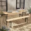 Table Bois + 2 Bancs Pliable, 6 Places -ME Soldes recwd180set 776c18eff64429cfd8b6a31b9646b6f5