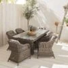 Table De Jardin Résine Arrondis , 6 Fauteuils -ME Soldes rwh200r6gy d117c01cf3607ed8e613c0f0523ab27d