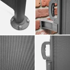 Paravent Rétractable 300x160cm Couleur : Gris 7 Paravent Rétractable 300x160cm Couleur : Gris -ME Soldes sa160atgy 957284a81f2a6e748da4bc2d23b064d2