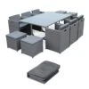 Salon De Jardin 6-10 Places Avec Housse - Vasto Couleur : Gris / Gris -ME Soldes salon de jardin 6 10 places vasto avec housse coloris gris coussins gris chine table encastrable 28be5d4606667e07b60d21205481b335