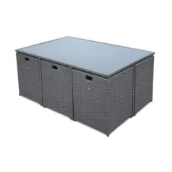 Salon De Jardin 6-10 Places Avec Housse - Vasto Couleur : Gris / Gris -ME Soldes salon de jardin 6 10 places vasto avec housse coloris gris coussins gris chine table encastrable bf478a37618cd78c4de7ac41e60fa9b0