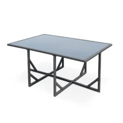 Salon De Jardin 6-10 Places Avec Housse - Vasto Couleur : Gris / Gris -ME Soldes salon de jardin 6 10 places vasto avec housse coloris gris coussins gris chine table encastrable f2b69414381f3fbe3c58de8f0eea245e
