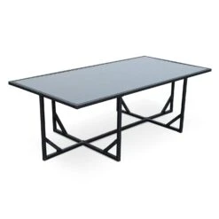 Table De Jardin Vasto 12 Et Sa Housse Couleur : Noir / Gris -ME Soldes salon de jardin 8 12 places vasto avec housse de protection coloris noir coussins gris table encastrable 34eecf41915d1559993740dc0ccbce53