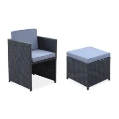 Table De Jardin Vasto 12 Et Sa Housse Couleur : Noir / Gris -ME Soldes salon de jardin 8 12 places vasto avec housse de protection coloris noir coussins gris table encastrable c6d3466c9679b486b43fb9e56c905679