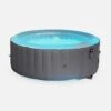 Spa Gonflable 4 Places Rond Bande LED, Système Anti-gel, Bâche -ME Soldes spa180lrledgy 51fcab6268f90e8009a72e1e6531d082