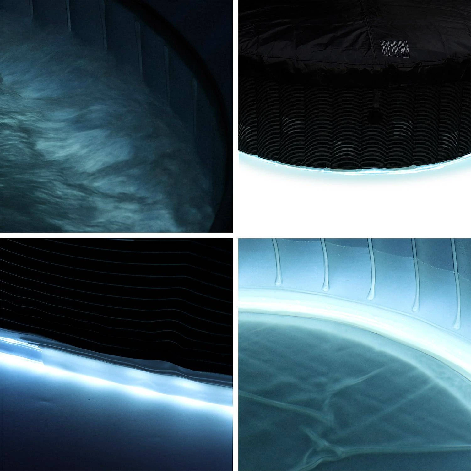 Spa Gonflable 6 Places Rond Bande LED, Filtration MDC, Désinfection UVC, Bâche 7 Spa Gonflable 6 Places Rond Bande LED, Filtration MDC, Désinfection UVC, Bâche – Image 5