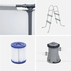 Piscine Hors Sol Tubulaire Ronde Avec Pompe Et Filtre ∅3,6m + Échelle -ME Soldes spbw370fpl2 b2bedfa8be4c7e193c446c969b310957