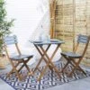 Table De Jardin Pliable Bois, 2 Chaises Couleur : Bleu -ME Soldes table de jardin bistrot 60x60cm barcelona bois bleu grise pliante bicolore carree en acacia avec 2 chaises pliables 094030f55ed660ea6555f625baba1a46