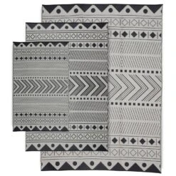 Tapis Extérieur Rectangulaire Motif Ethnique Noir/beige -ME Soldes tapis d exterieur 180x270cm bamako rectangulaire motif ethnique noir beige jacquard reversible indoor outdoor a3440e56ce54c5eb6bc9bc0b95792505