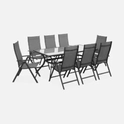 Table De Jardin Aluminium, 8 Chaises -ME Soldes tx190x8gris 2d353cbd81ade05968555bc54e0ce42f